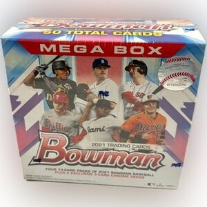 Bowman 2021 baseball Trading Cards Mega Box